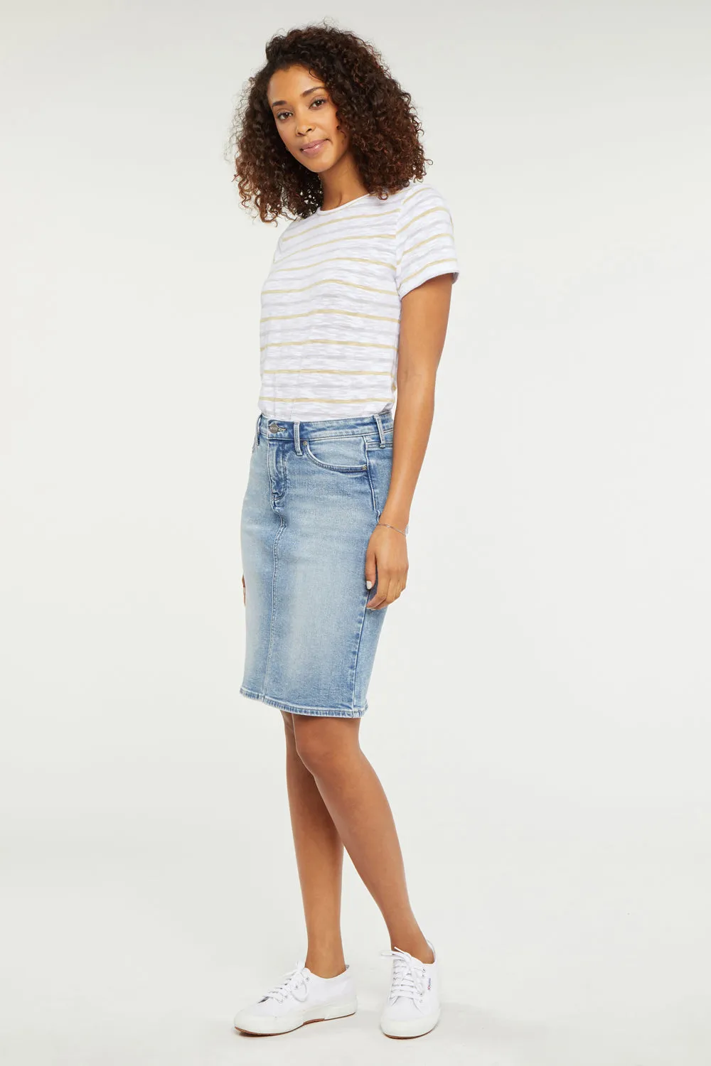 5 Pocket Jean Skirt In Petite - Quinta