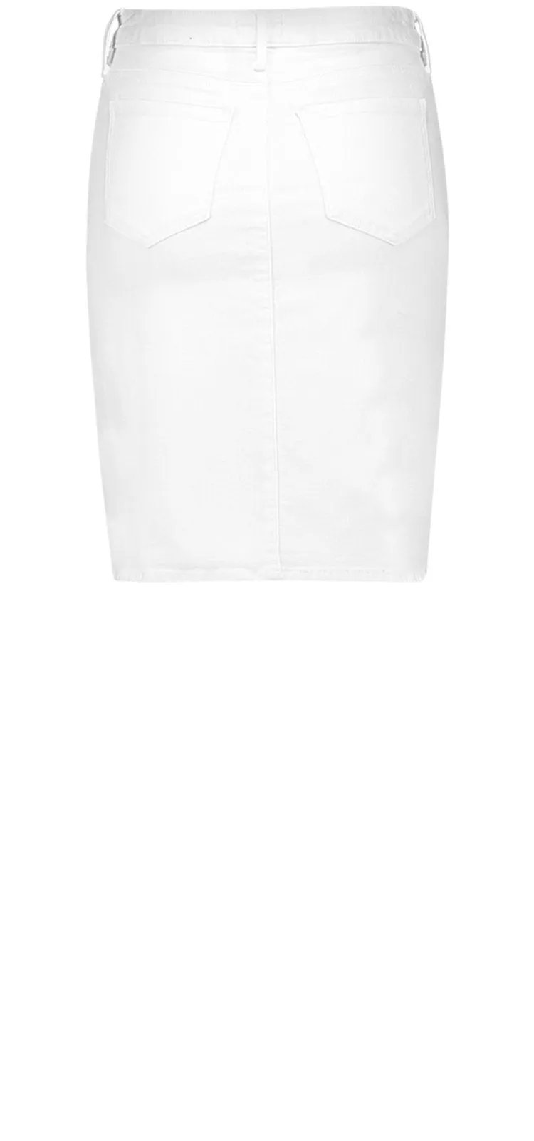 5 Pocket Skirt Wit Premium Denim | Optic White