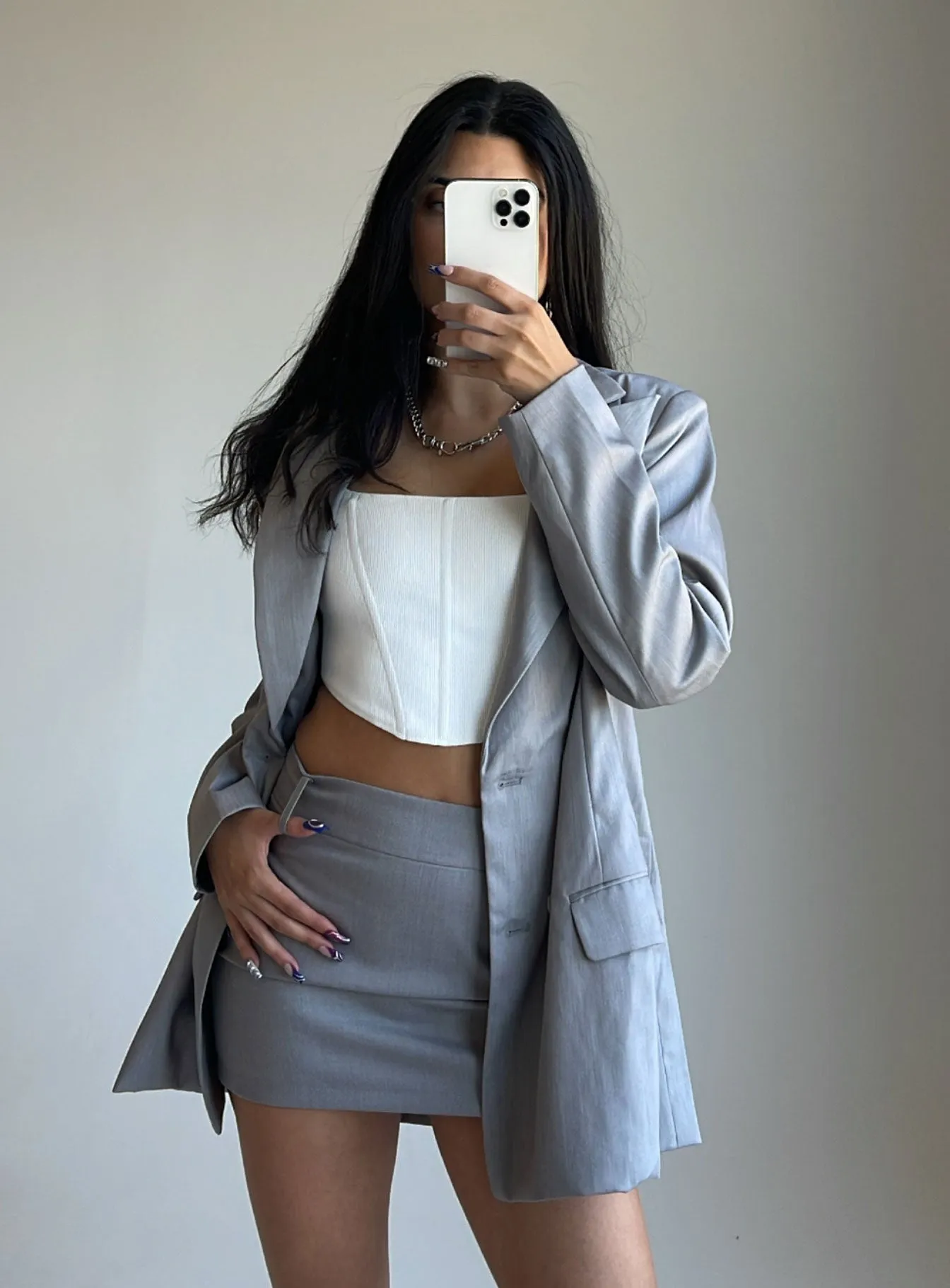 Adam Mini Skirt Grey