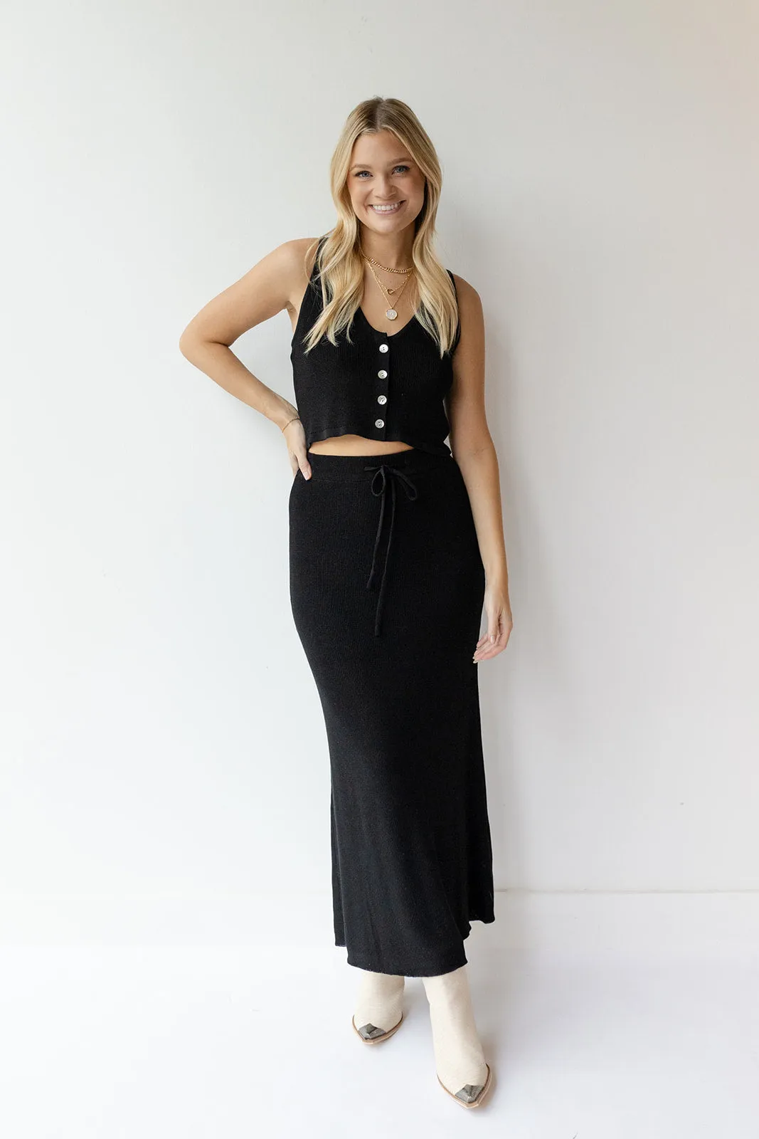 arlette knitted maxi skirt