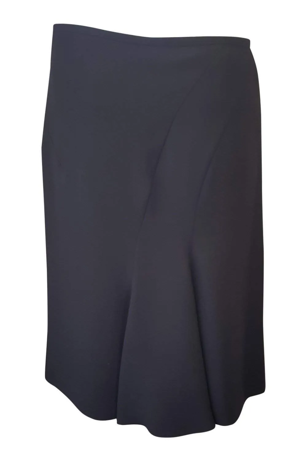 ARMANI Asymmetric Stitching Black Pencil Skirt (40)