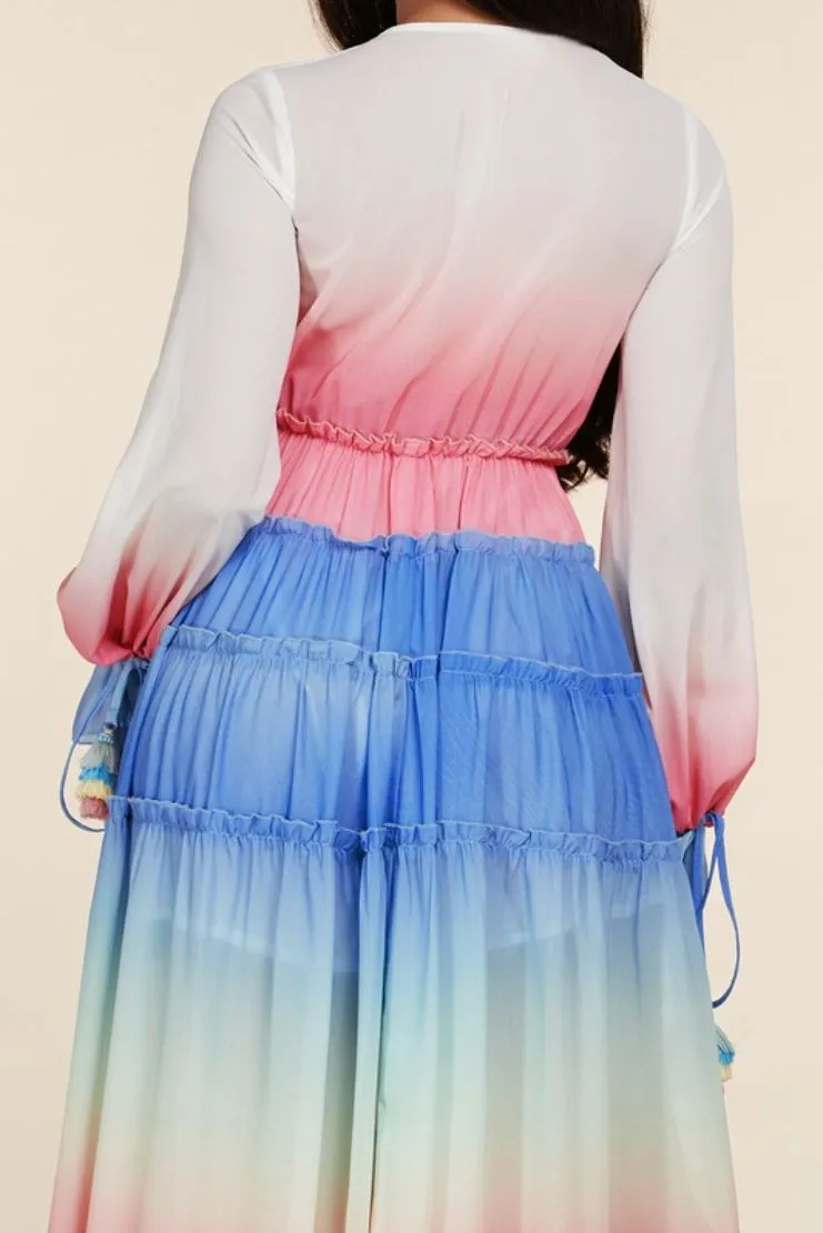 Aurora Colorful Chiffon Maxi