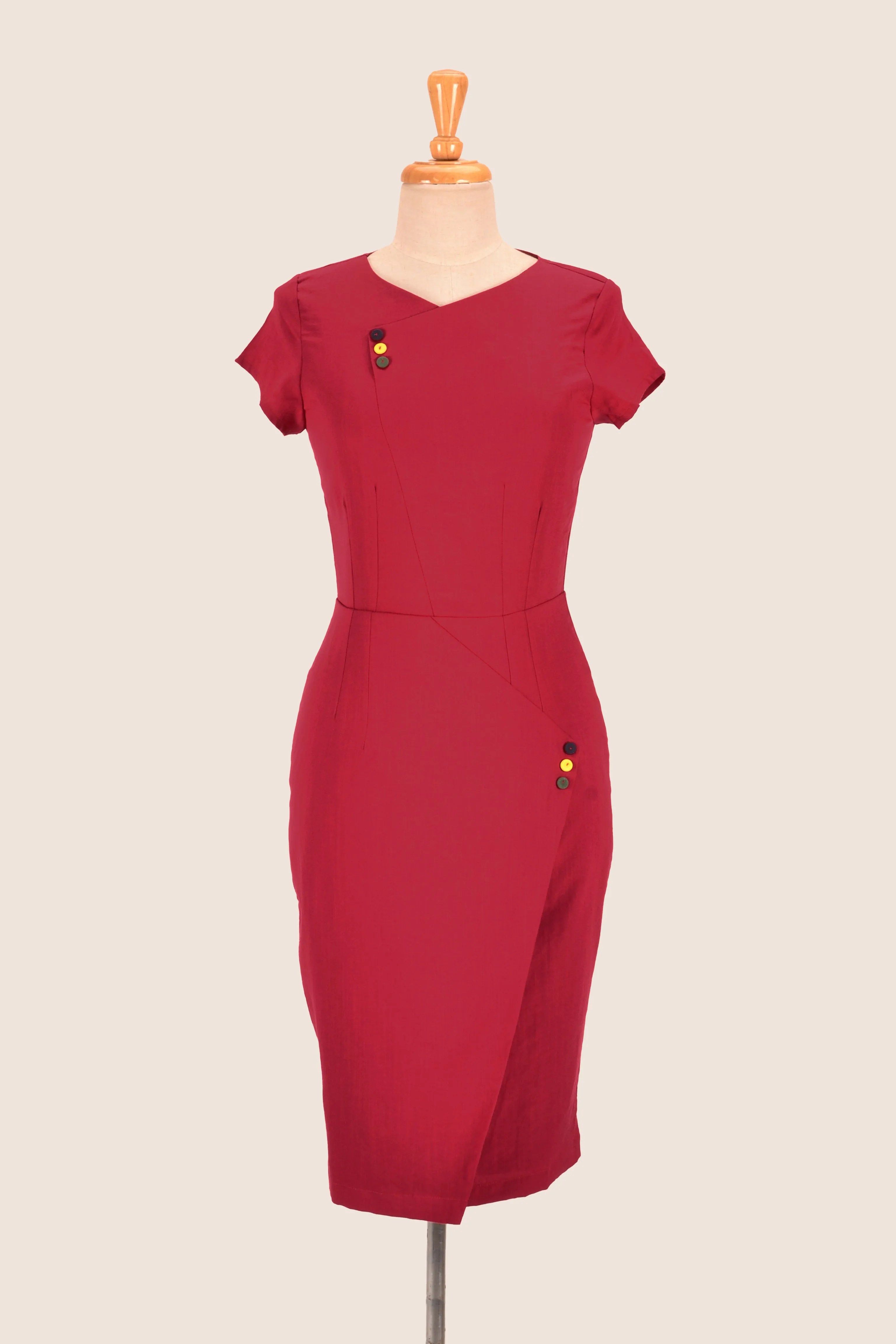 Belluci Berry Linen Dress