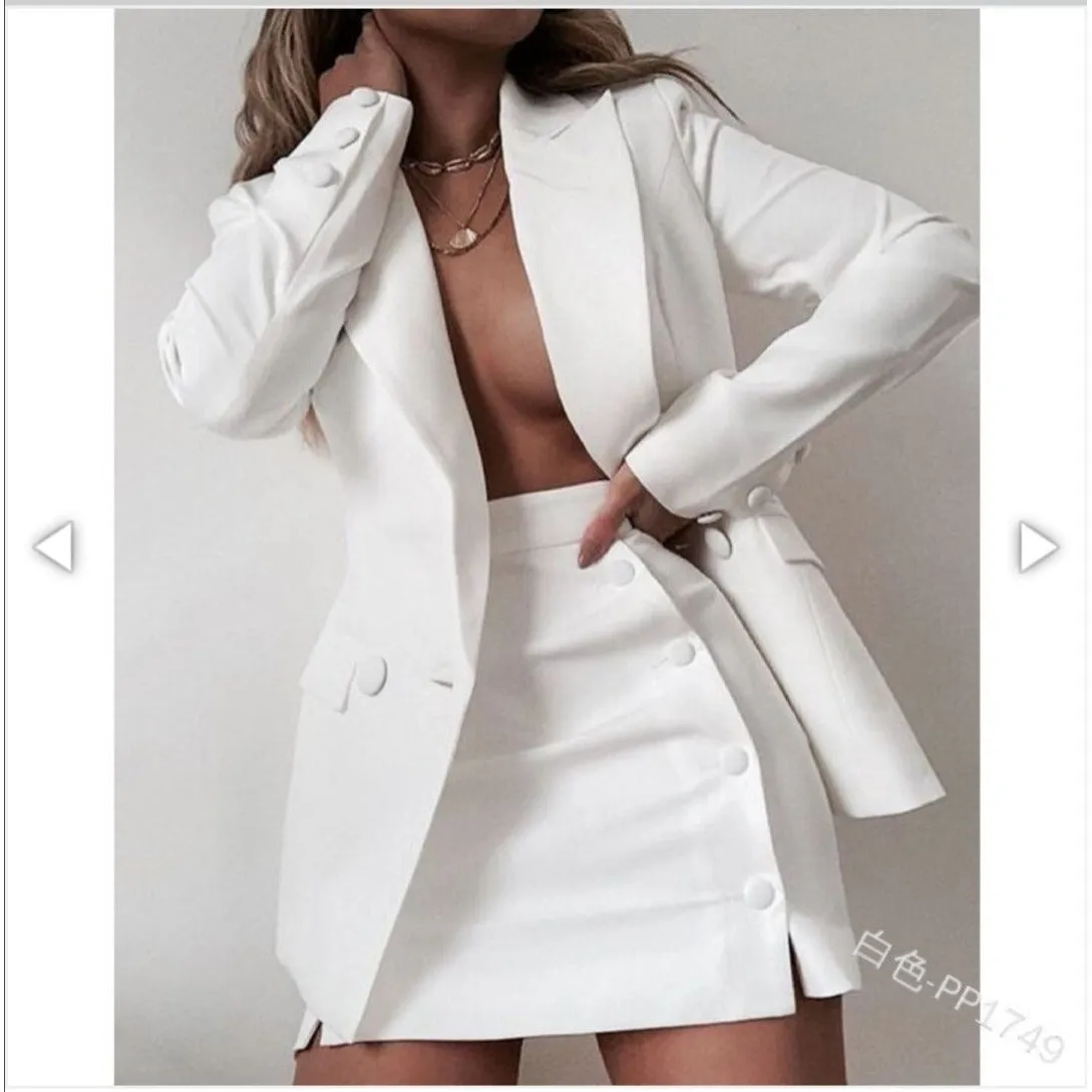 Blazer   Mini Skirt formal Set