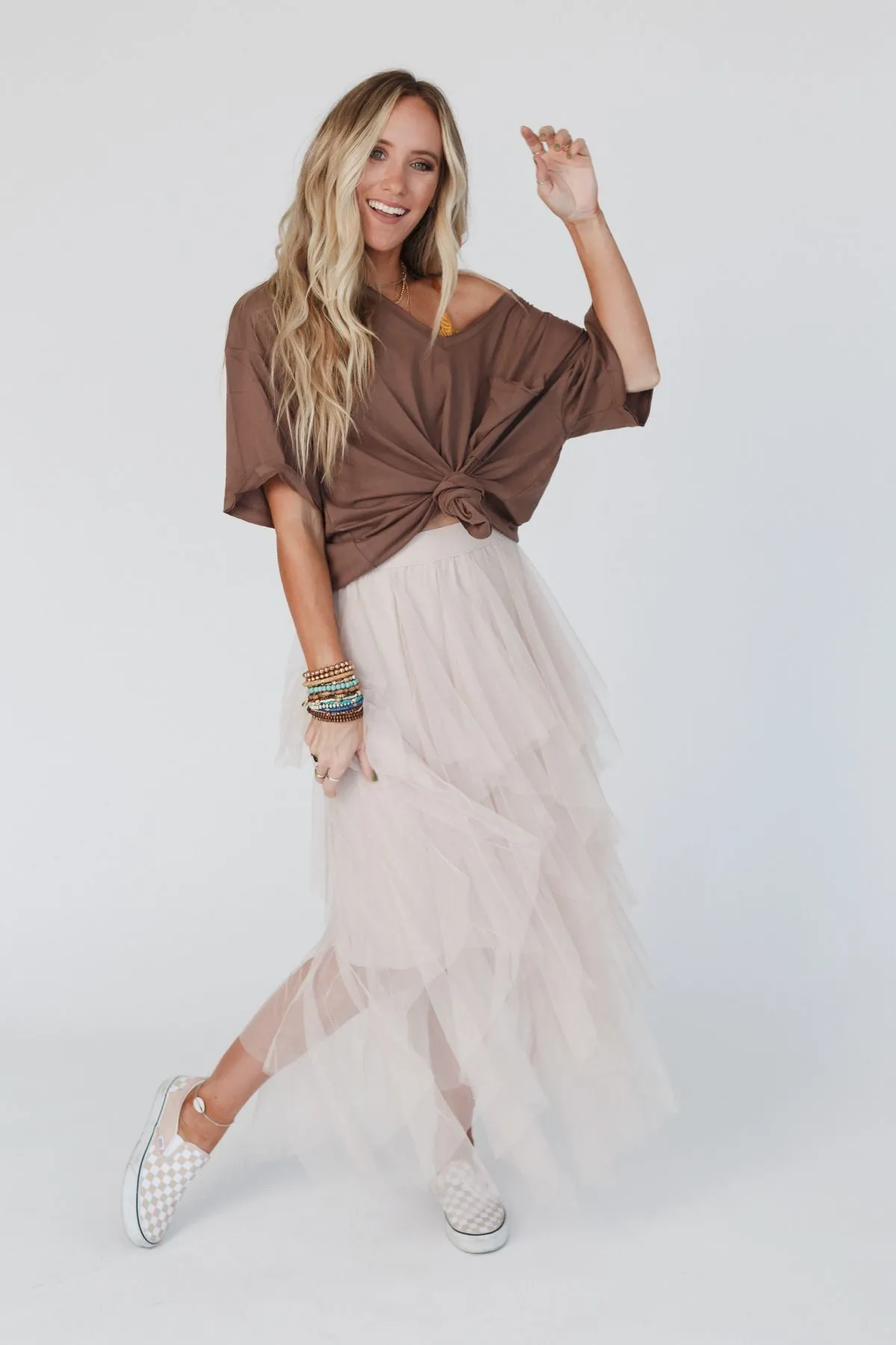 Boho Ballerina Skirt - Nude