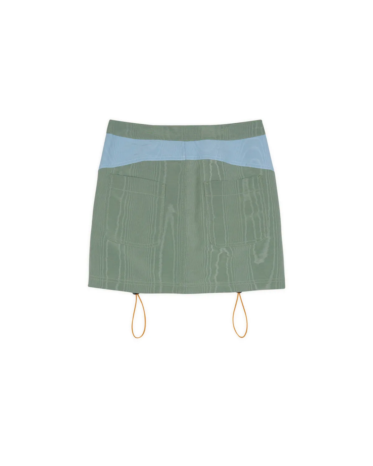 Bungee Zip Mini Skirt - Seafoam