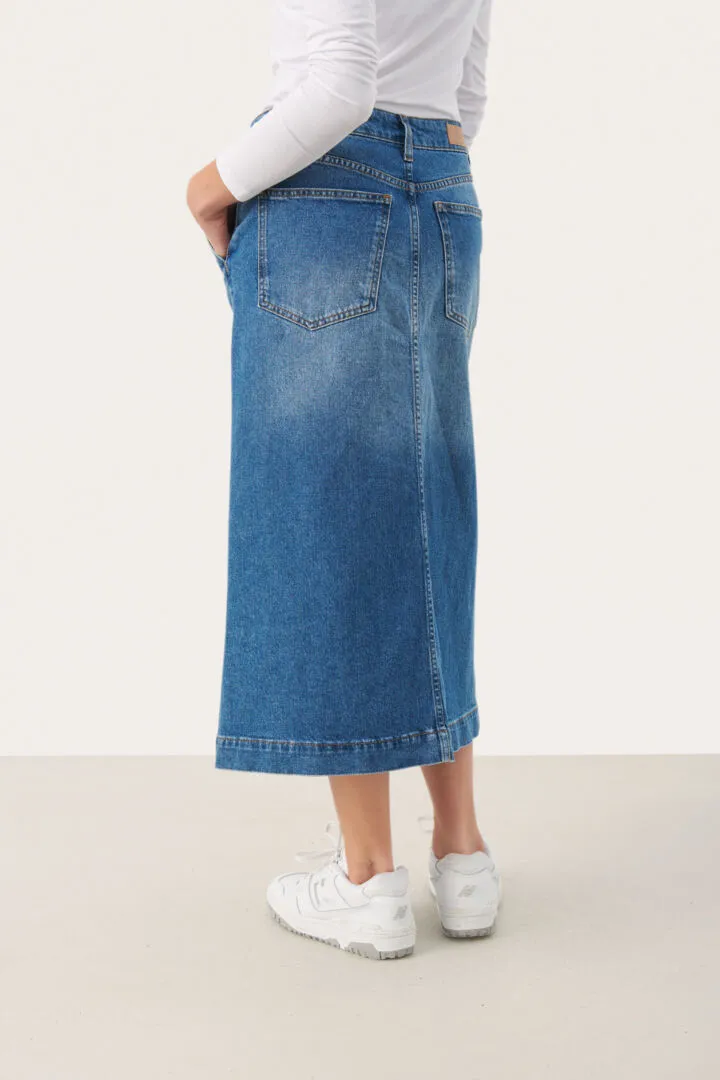 CALIA DENIM MIDI SKIRT - PART TWO