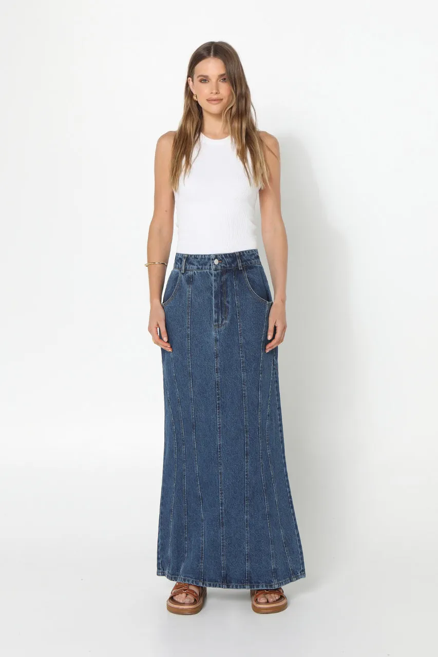 Carissa Maxi Skirt | Dark Blue