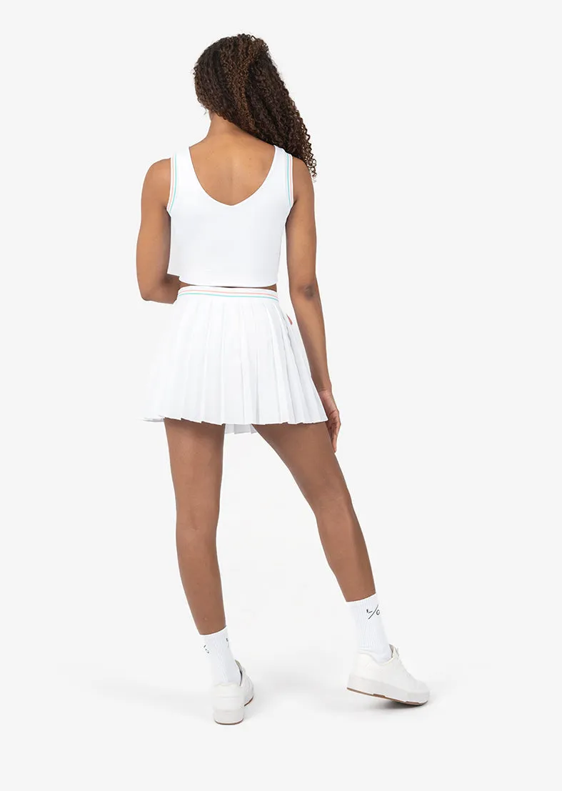 Club LC Vintage Pleated Skirt White