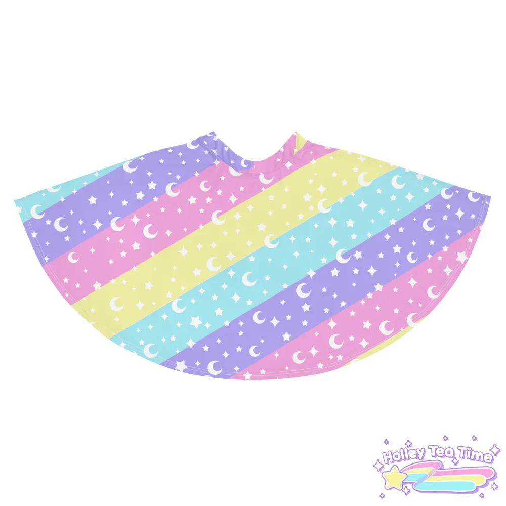 Cosmic Rainbow Skater Skirt