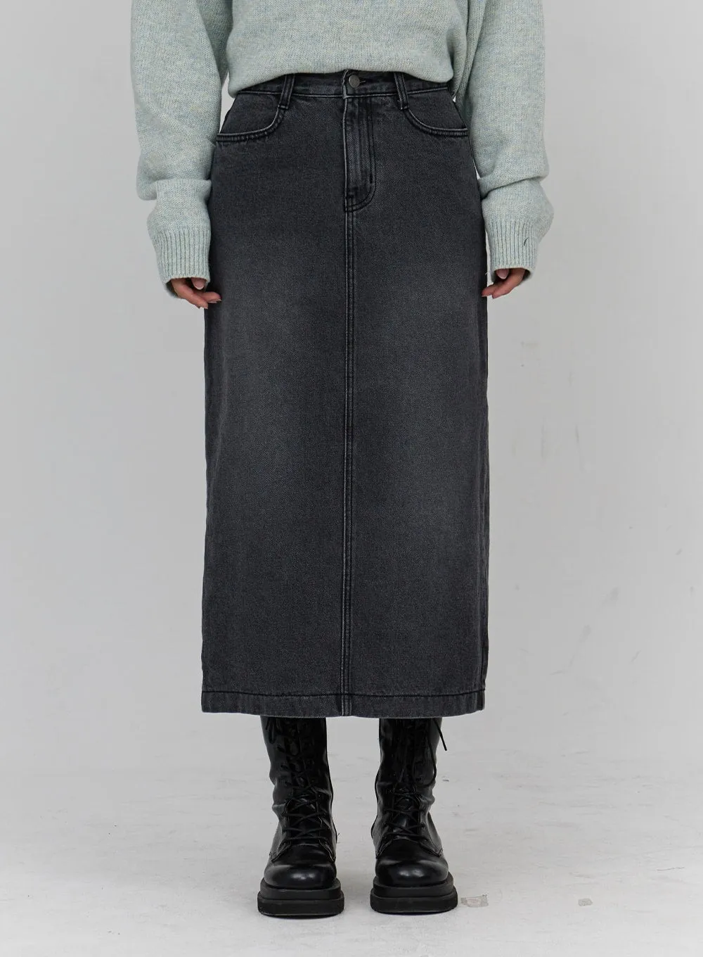 Denim Long Skirt CN18