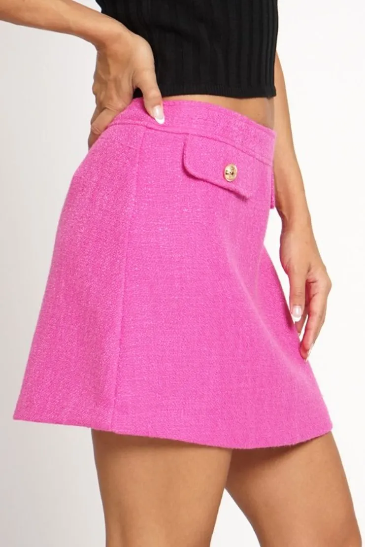 Elle Tweed Mini Skirt hi