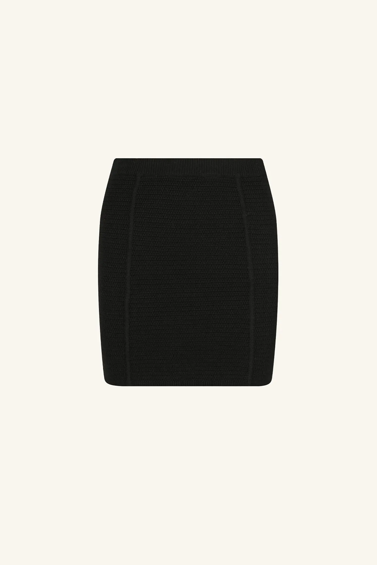 EVE PANELLED MINI SKIRT - BLACK