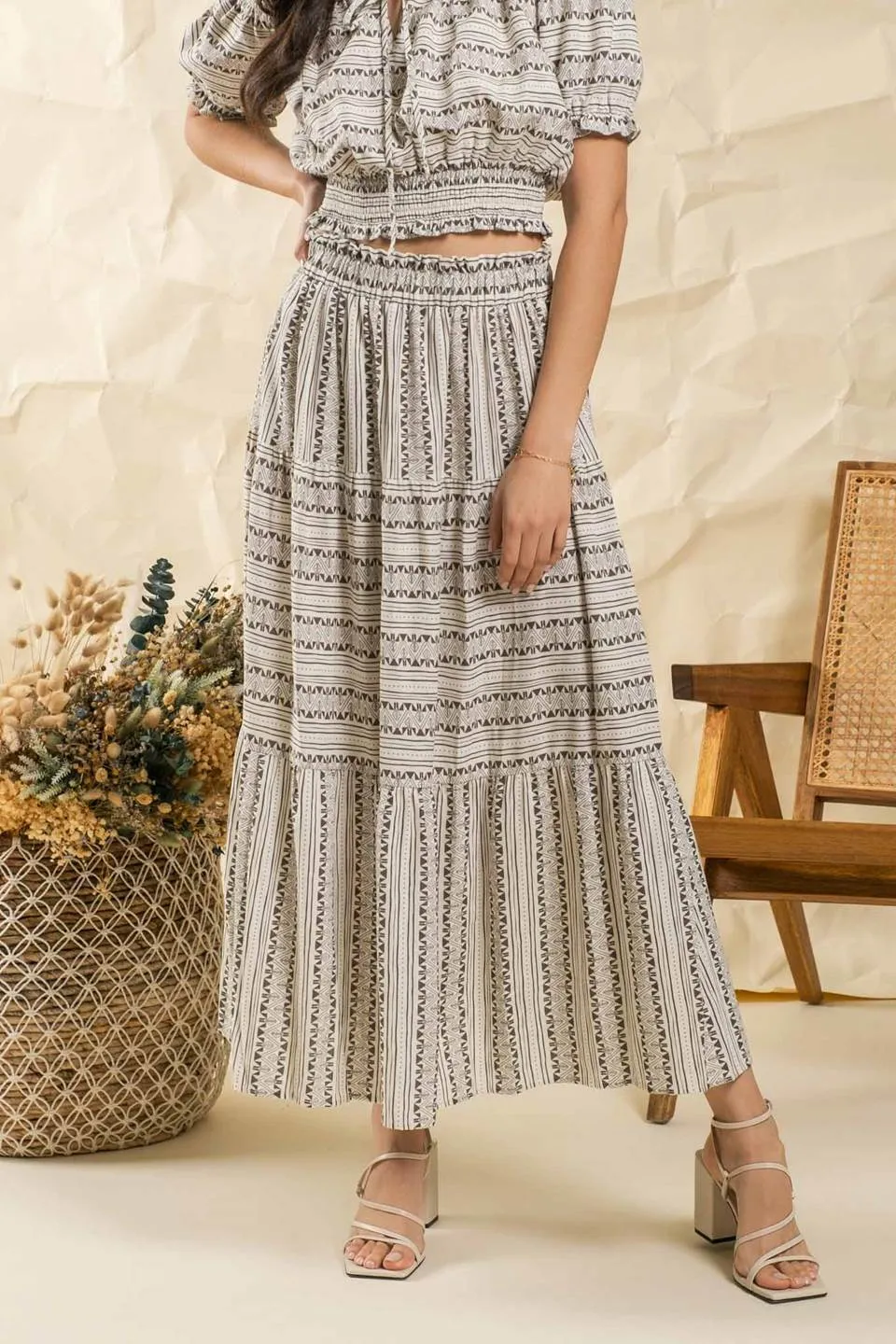 Geo Maxi Skirt