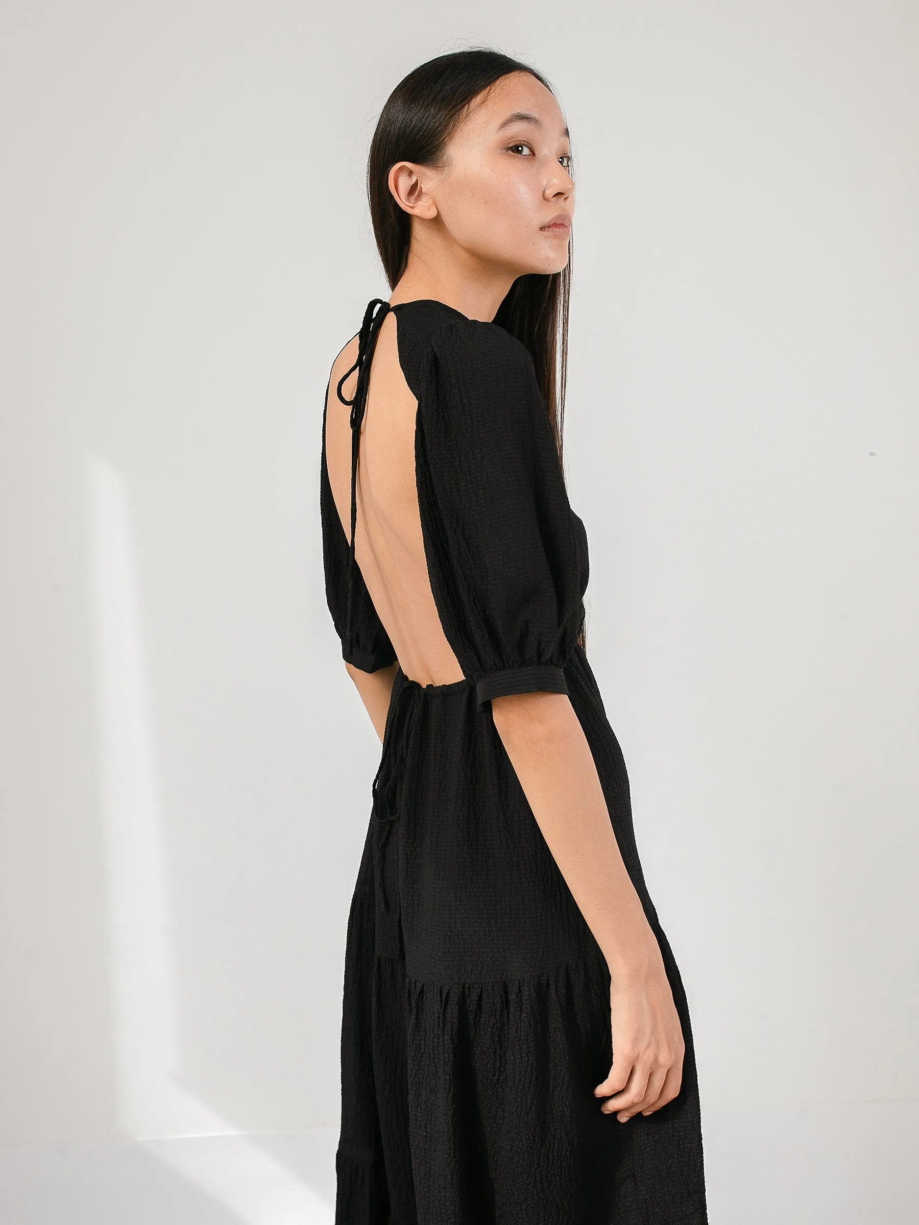 Indre Open Back Midi Dress