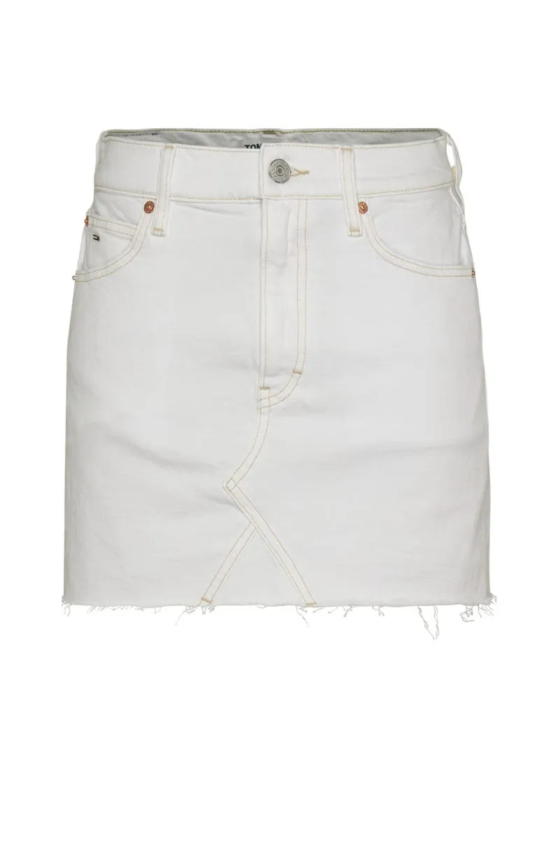 Izzie Mini Denim Skirt - Ice Denim Color