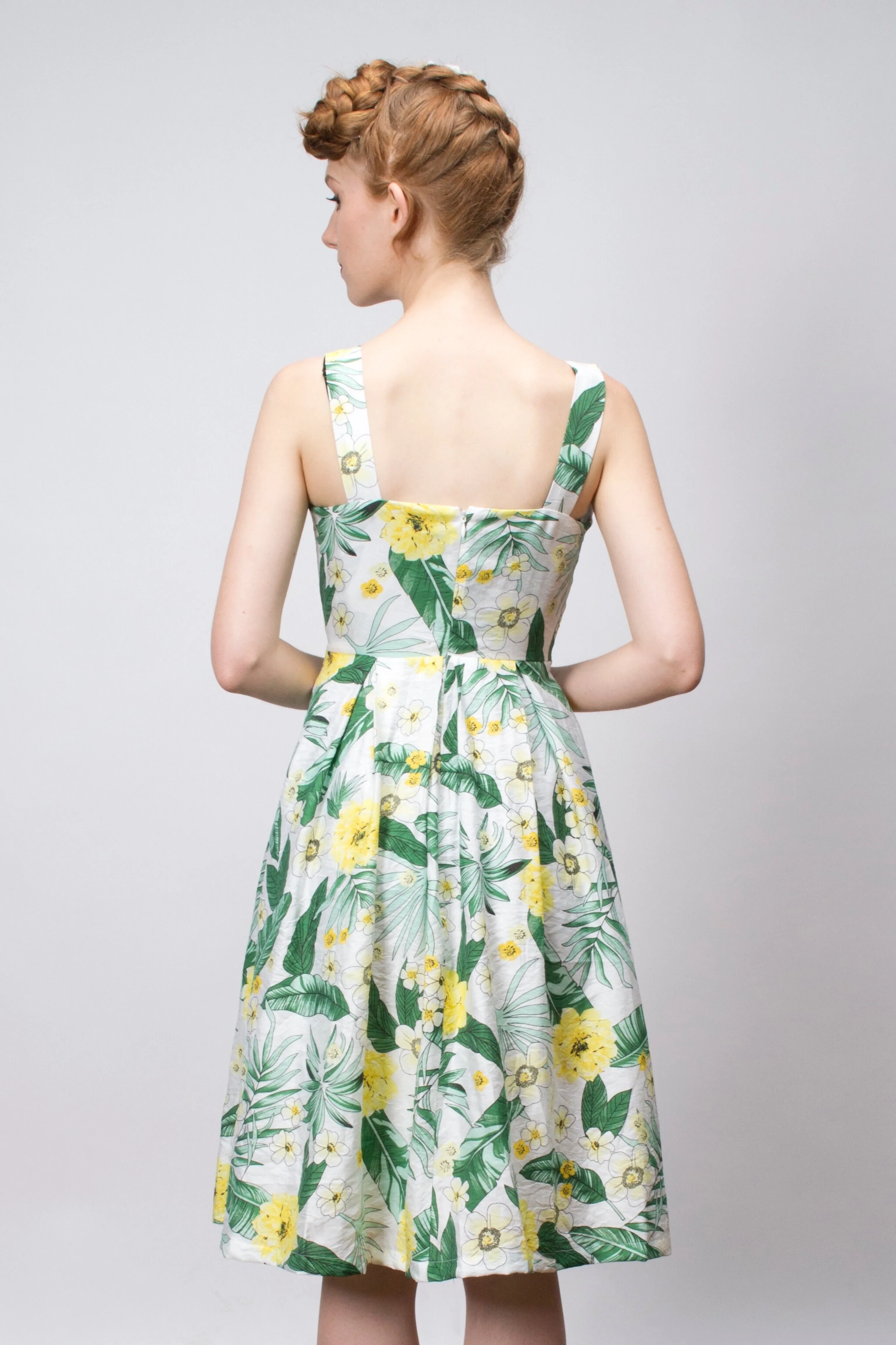 Jade Mustard & Green Floral Dress