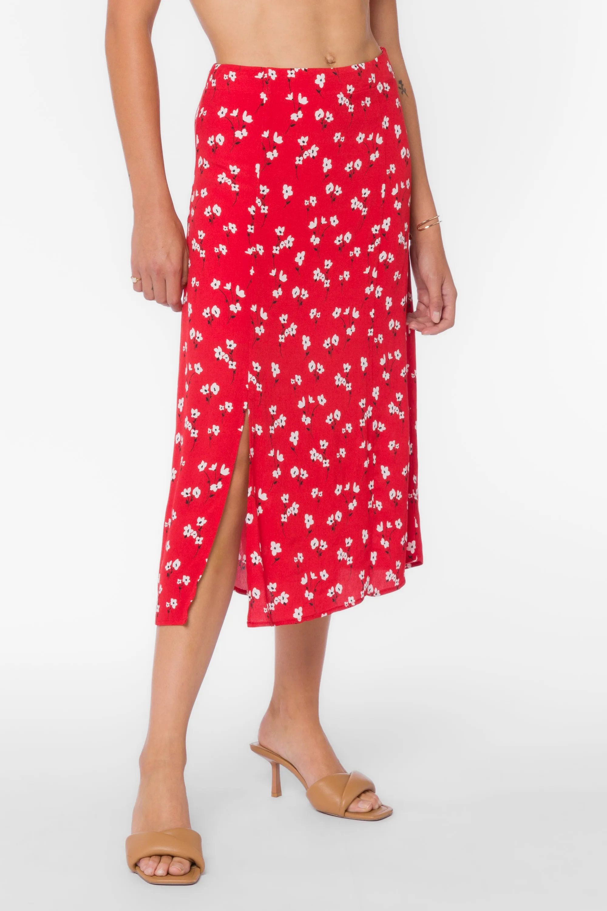 Jody Red Poppy Skirt