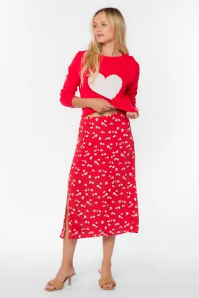 Jody Red Poppy Skirt