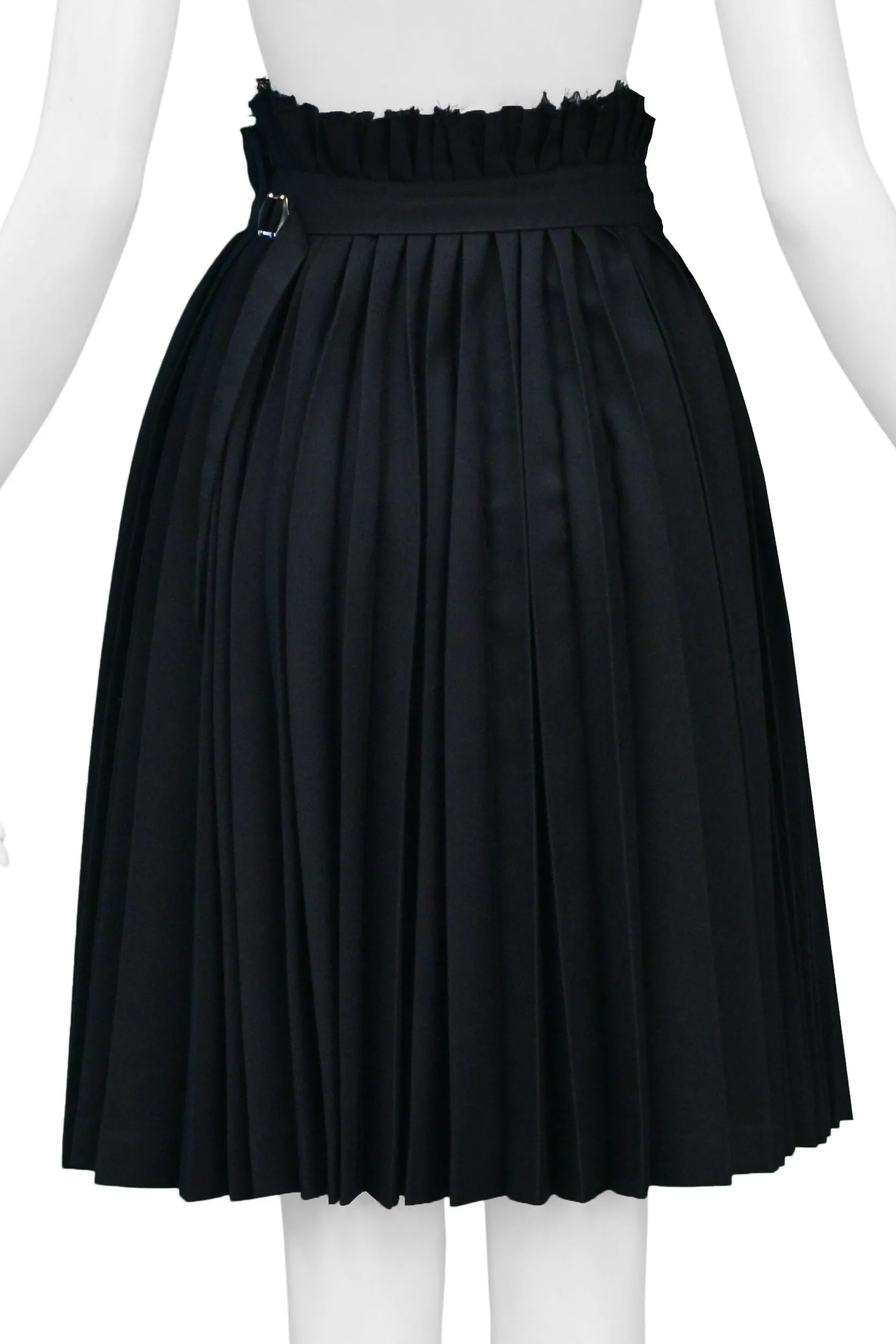 JUNYA WATANABE BLACK PLEATED WRAP SKIRT 1998