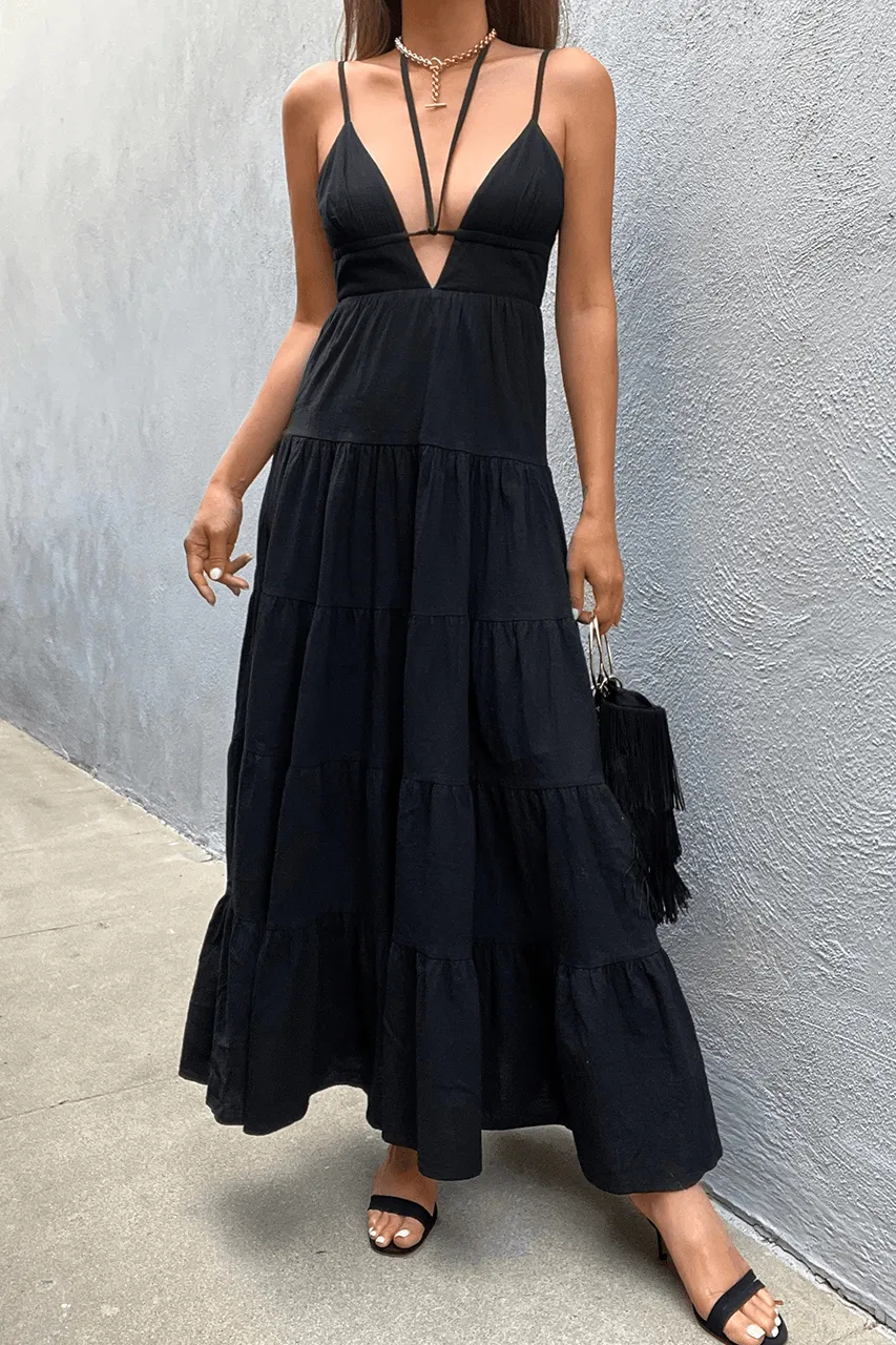 Kame Maxi Dress - Black