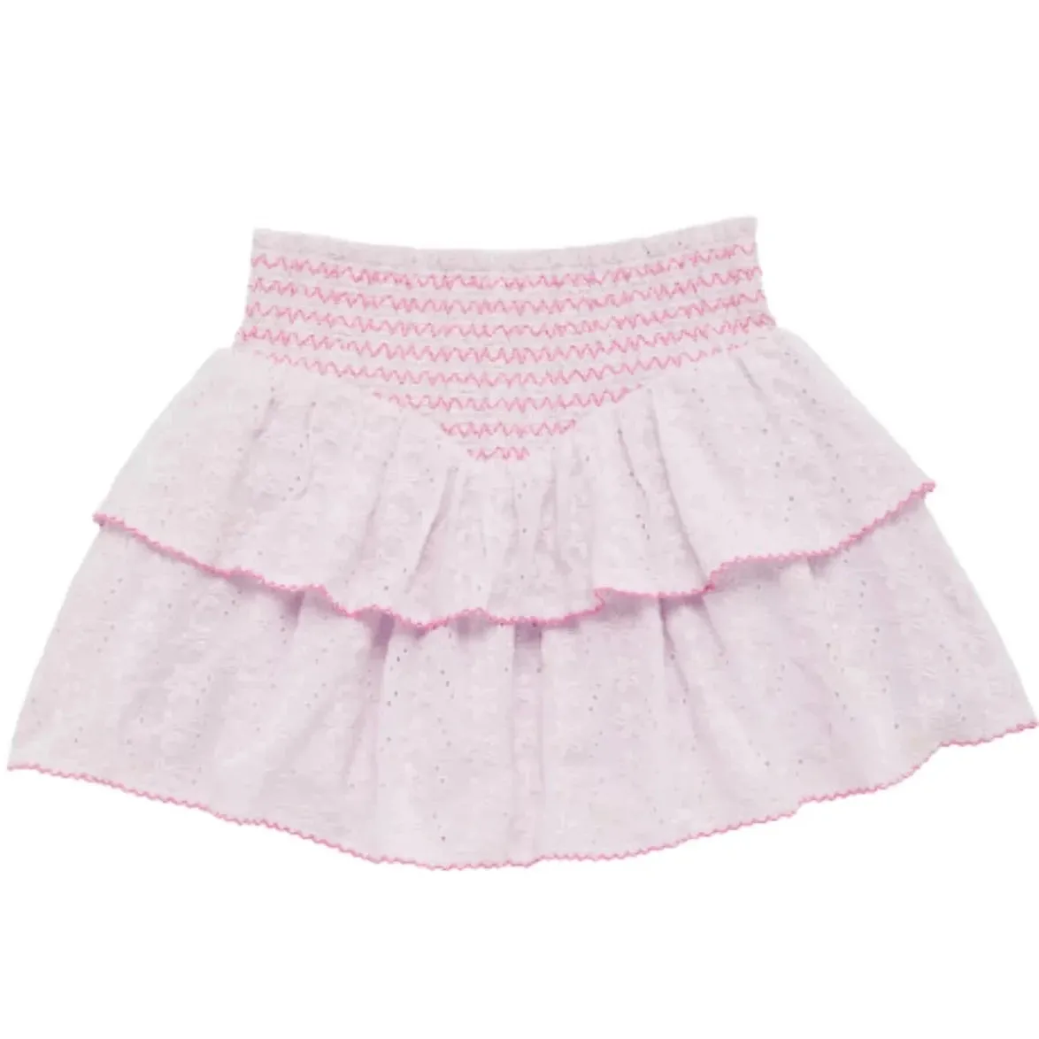 KatieJ NYC Tween Karlie Embroidered Skirt in Baby Pink