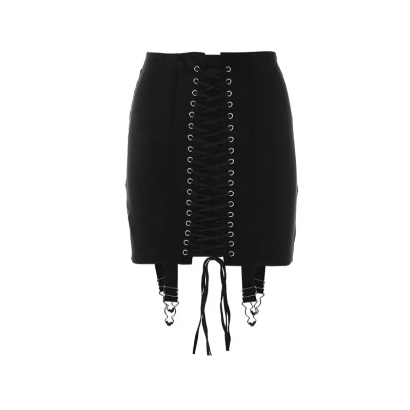 LACE UP MINI SKIRT