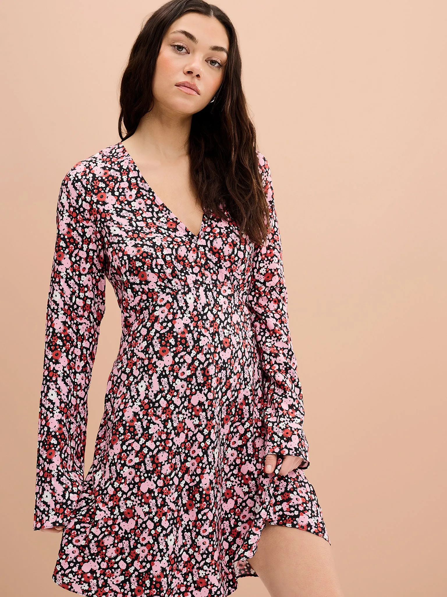 Layana Mini Dress in Ditsy Floral Print