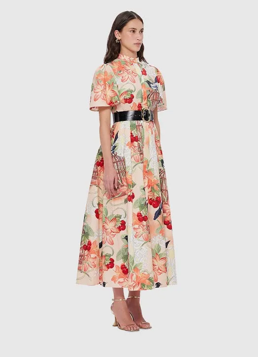 Leo Lin Bianca Short Sleeve Midi Dress - Azalea Print