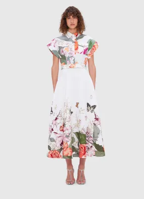 Leo Lin Kalle Top and Irene Skirt - Lush Print in White