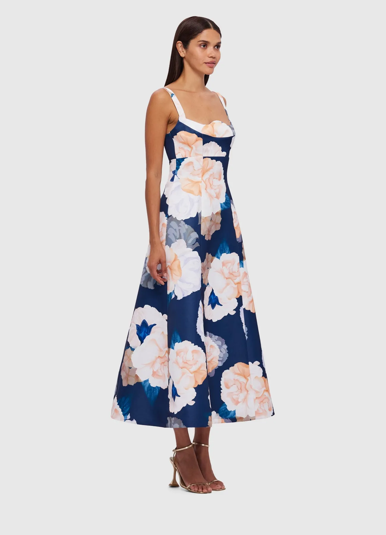 LEO LIN Odette Midi Dress - Rosebud Print