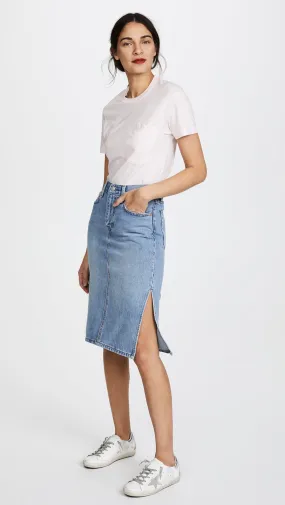 Levi's® Premium Side Slit Skirt - Blue Waves