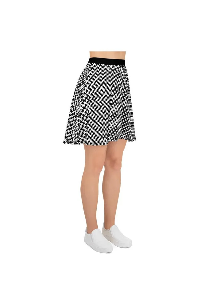 Micro Houndstooth Skater Skirt