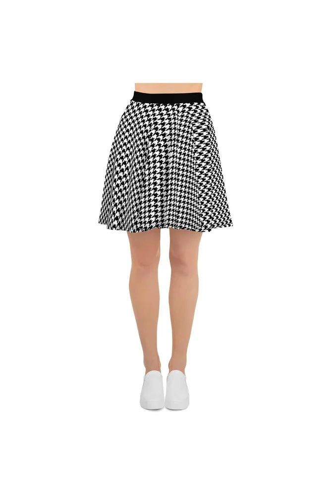 Micro Houndstooth Skater Skirt