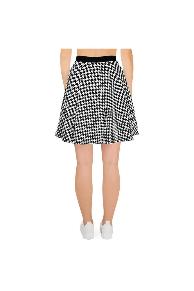 Micro Houndstooth Skater Skirt