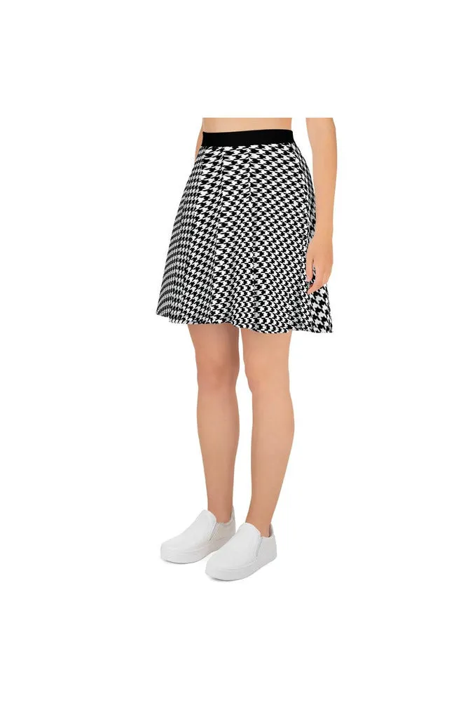 Micro Houndstooth Skater Skirt