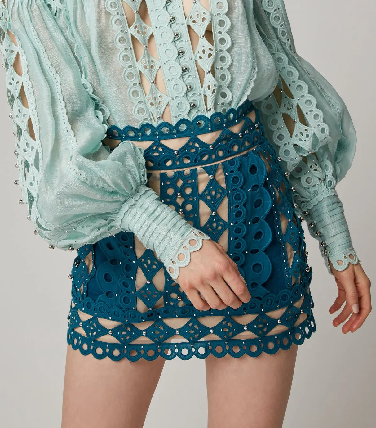 'Moncur' Beaded Mini Skirt