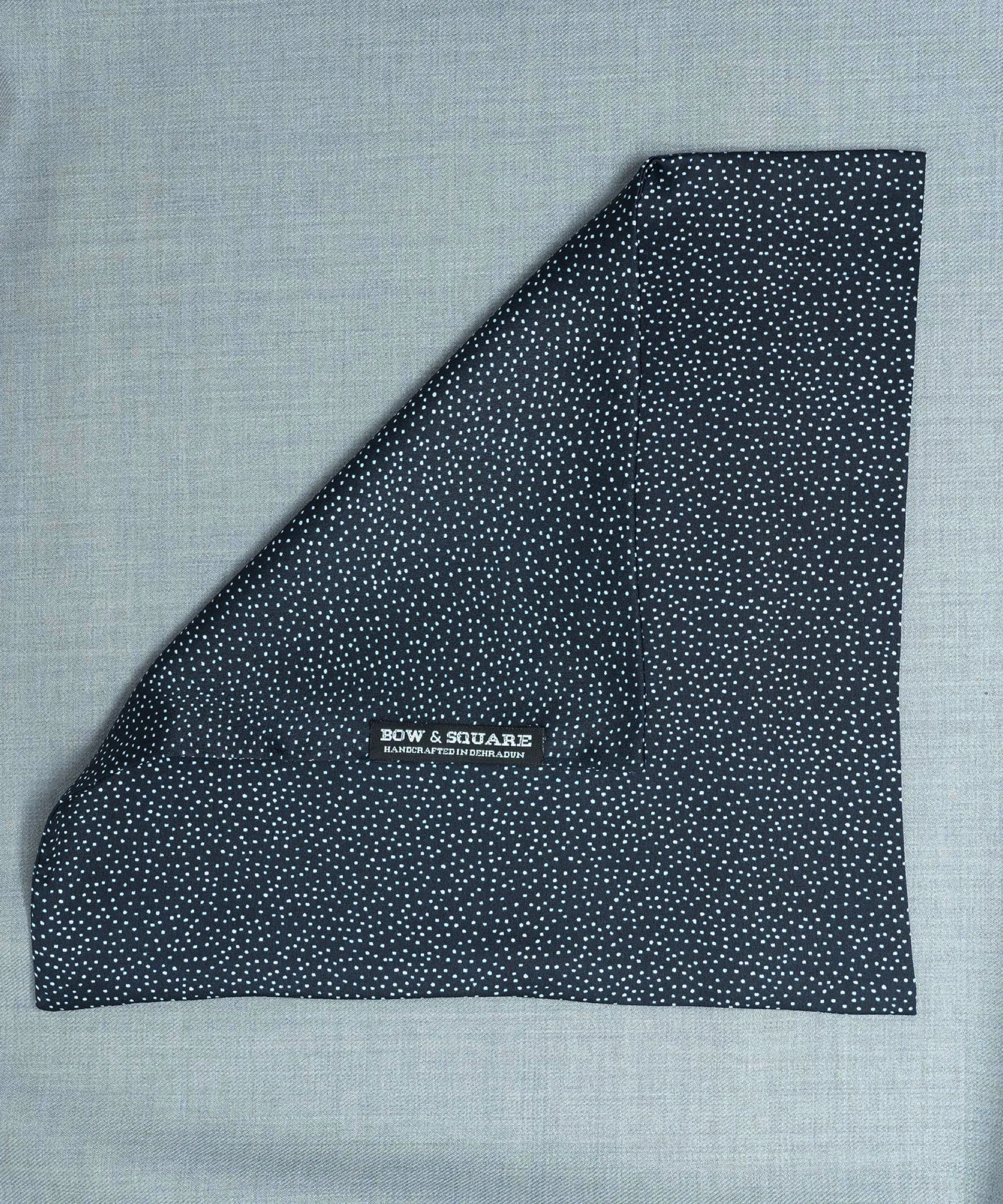 Old School Polka Dot Blue Pocket Square