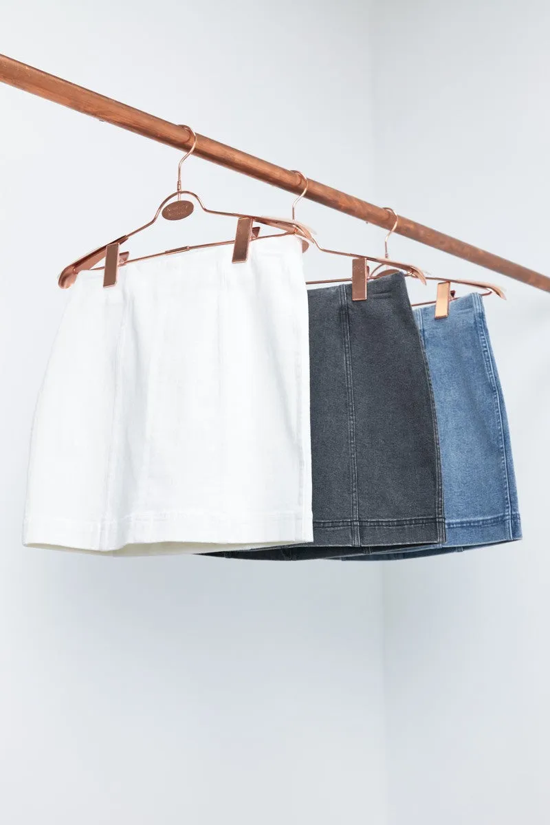 Panel Denim Skirt