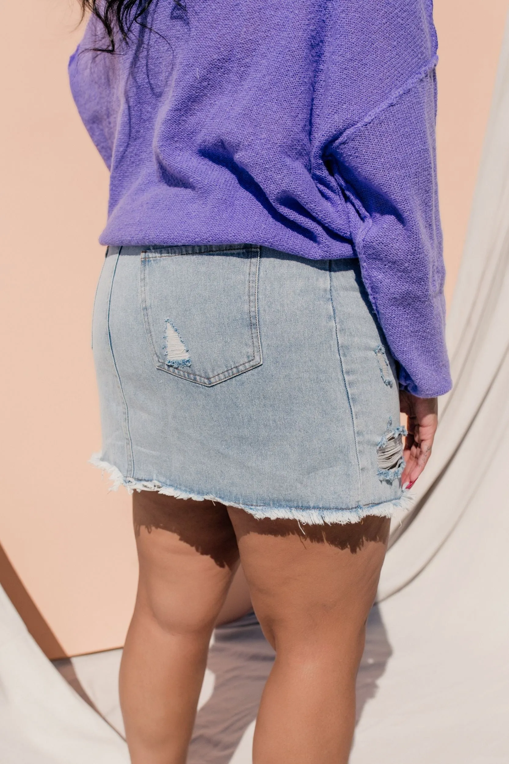 PLUS SIZE Owen Denim Skirt