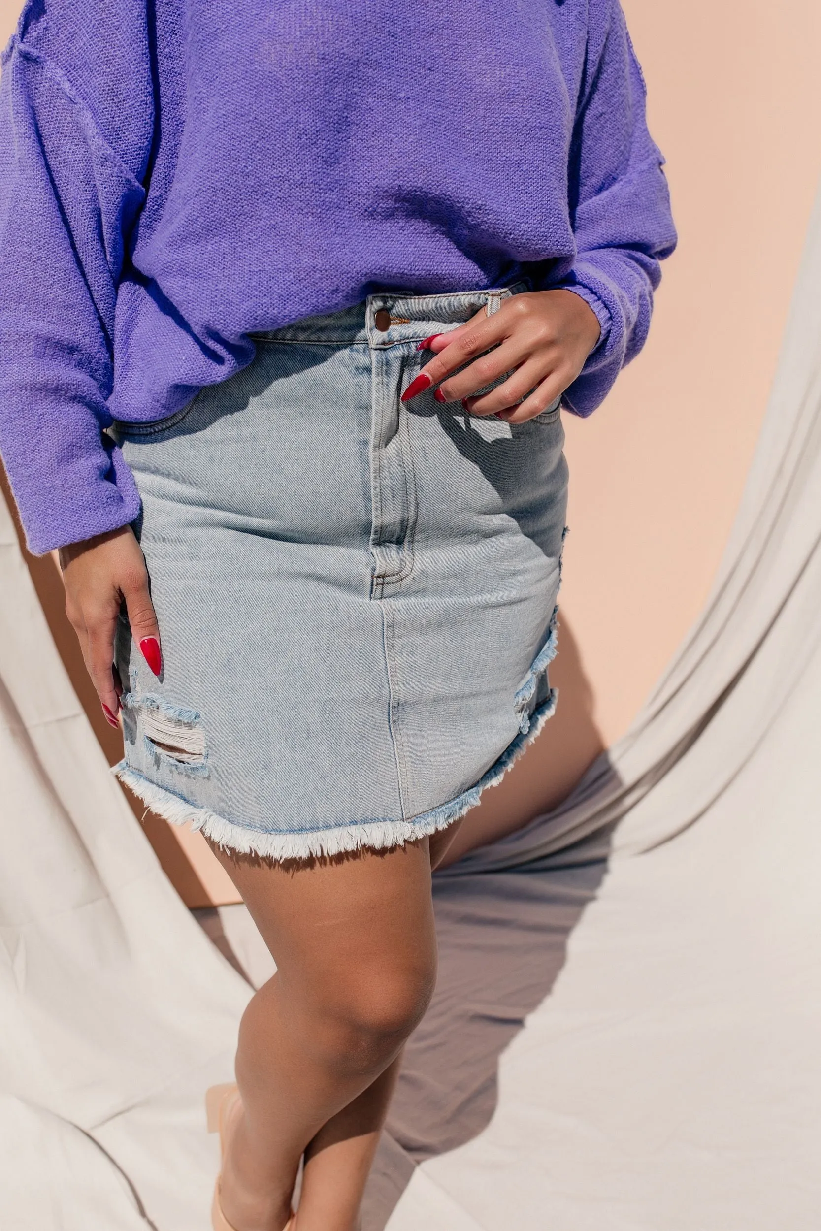 PLUS SIZE Owen Denim Skirt