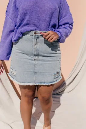 PLUS SIZE Owen Denim Skirt