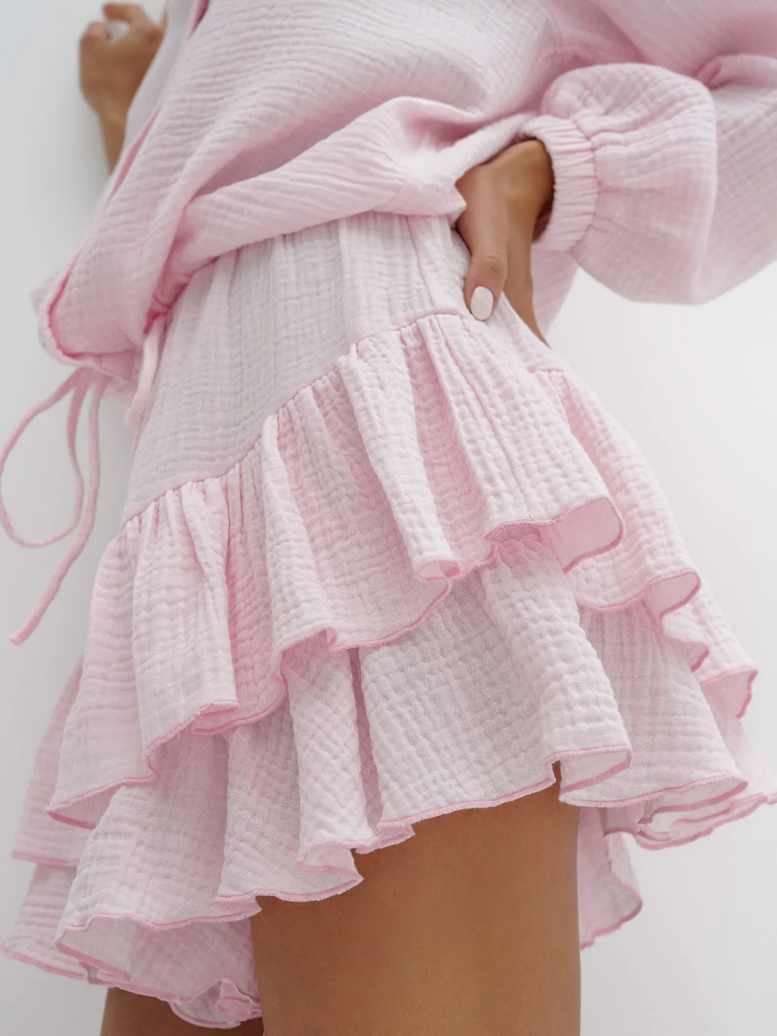 Serinne Cotton Day Frill Skort | Cloud Pink