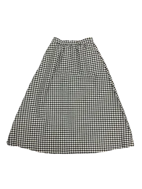 Size 6 - Elk Black and White Gingham Midi Skirt