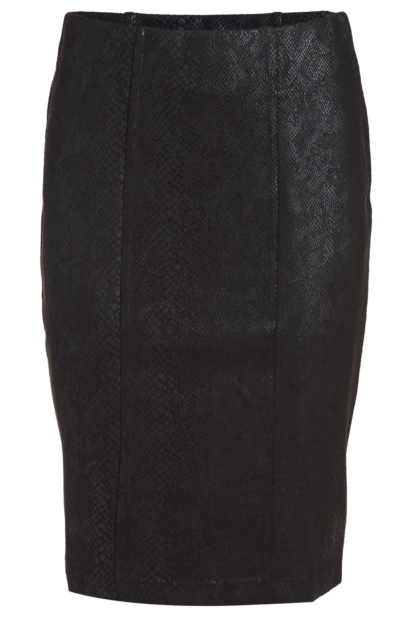 Stretch Vegan Embossed Suede Pencil Skirt - The Forsyth