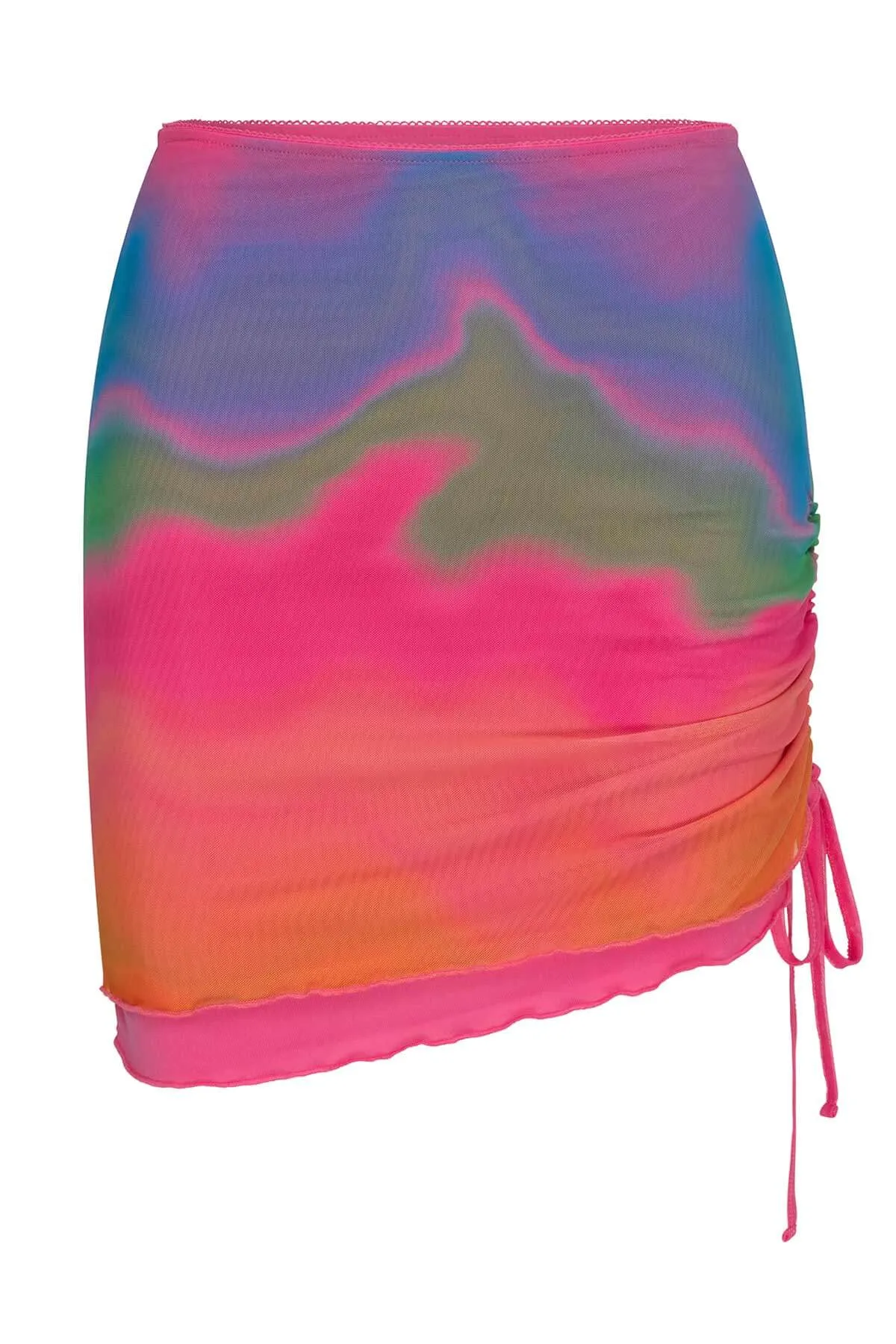 Sunrise Mesh Ruched Skirt