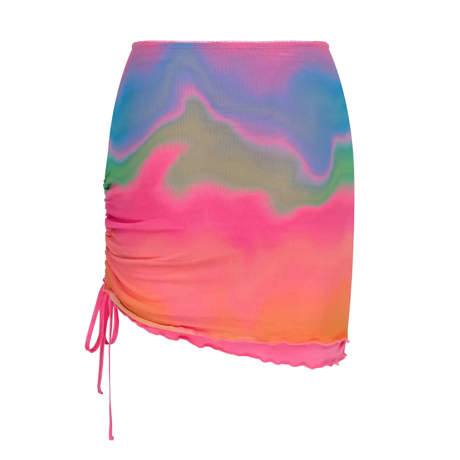 Sunrise Mesh Ruched Skirt