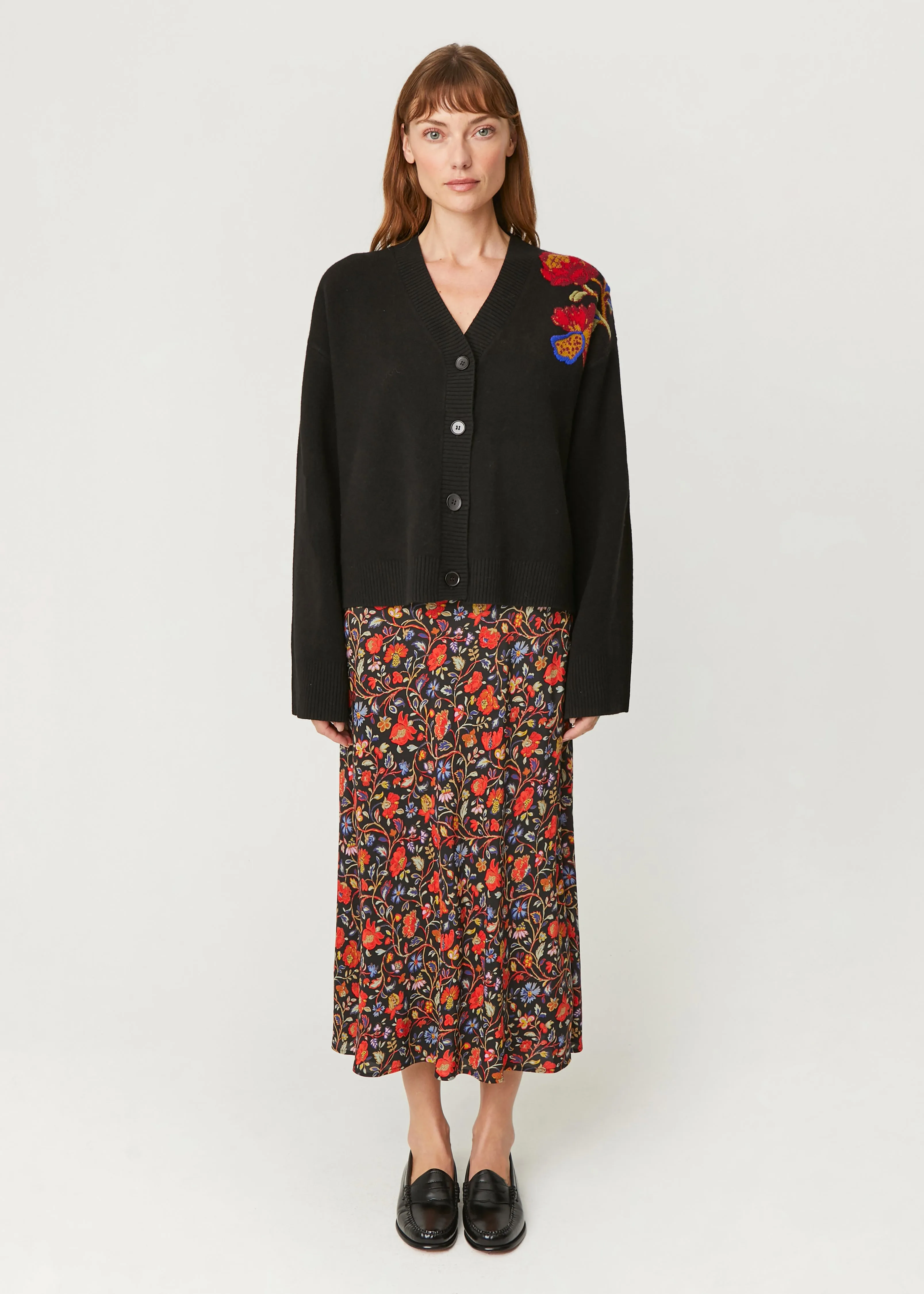 Tommy Skirt | Black Vichy Rose Mini