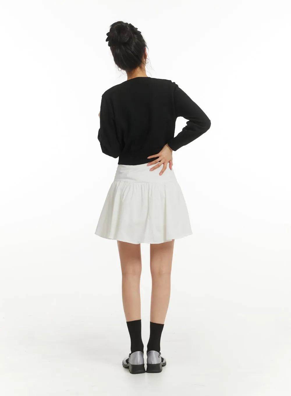 Tucked Flare Mini Skirt OM404