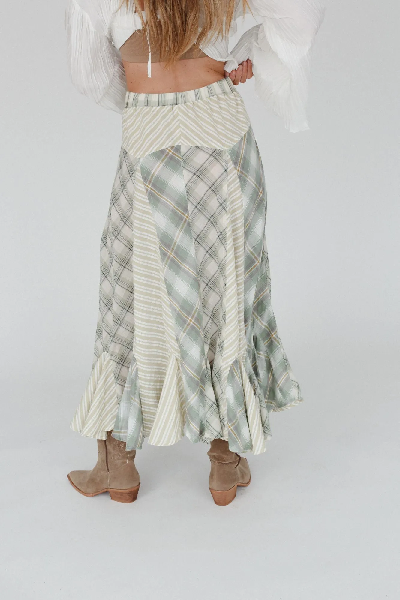 Sage Green Twirl With Us Maxi Skirt - Flowy and Stylish for Effortless Elegance